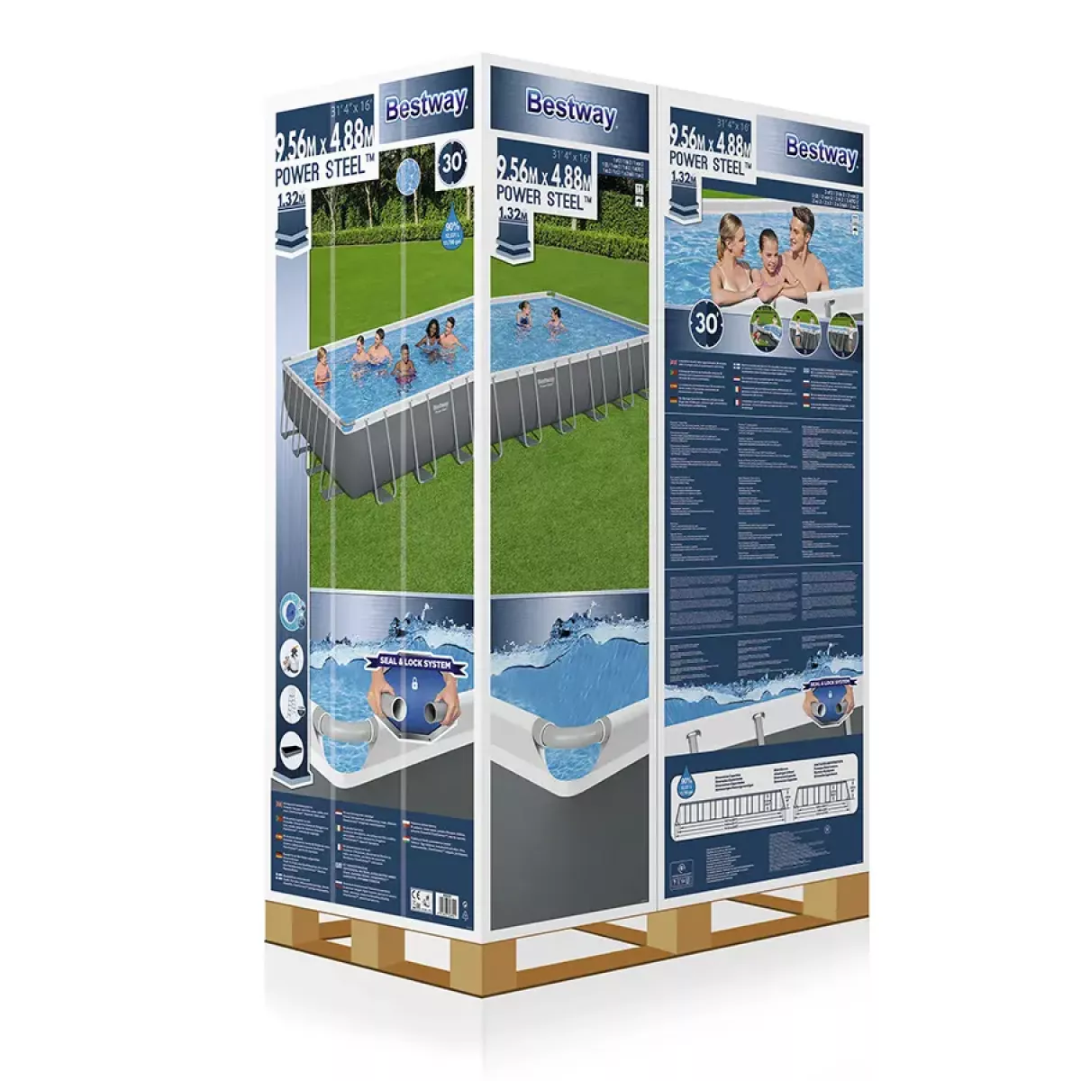 Каркасный бассейн 956x488x132 см с фильтром и аксессуарами BESTWAY 56623 Каркасный бассейн 956x488x132 см с фильтром и аксессуарами BESTWAY 56623