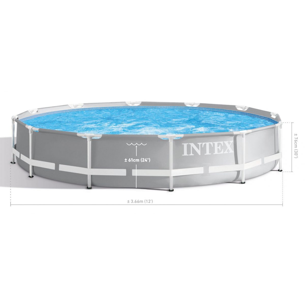 Бассейн каркасный 366х76 см с фильтром-насосом INTEX 26712NP Бассейн каркасный 366х76 см с фильтром-насосом INTEX 26712NP